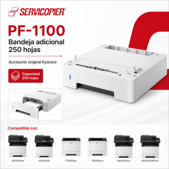 Kyocera PF-1100 bandeja adicional de papel de 250 hojas