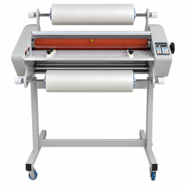 Laminadora de Rollo FM-650, portada frontal con pedestal incluido