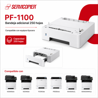 Equipos compatibles con la bandeja Kyocera PF-1100