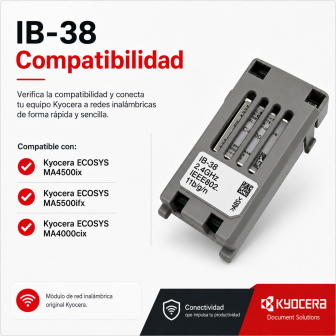 Compatibilidad de Kyocera IB-38 con equipos ECOSYS