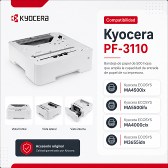 Compatibilidad de Kyocera PF-3110 con equipos ECOSYS