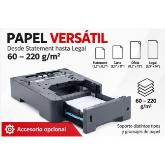 Formatos y gramajes de papel compatibles con Kyocera PF-5150