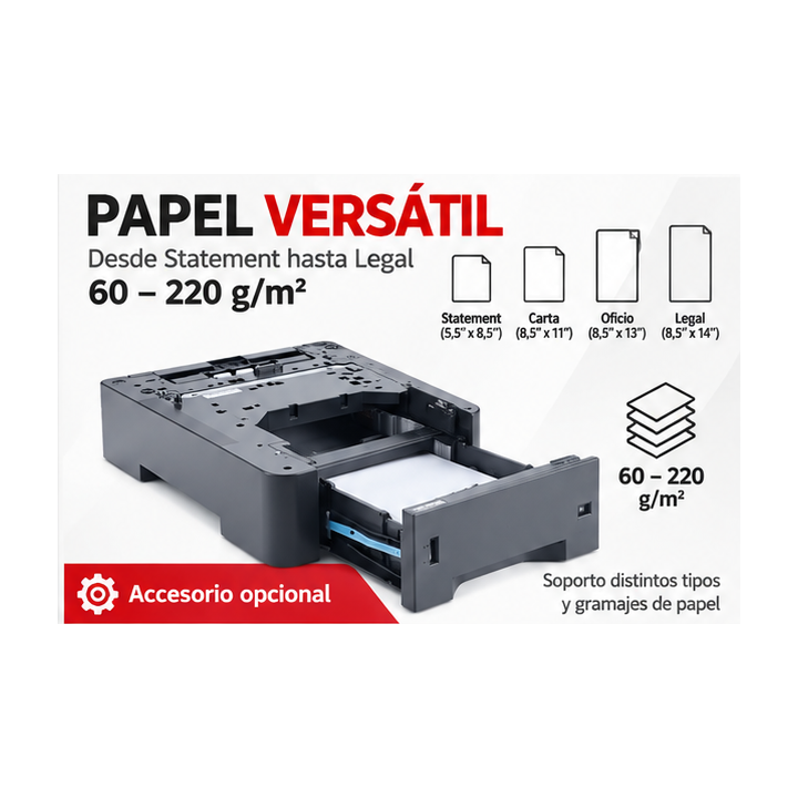 Formatos y gramajes de papel compatibles con Kyocera PF-5150