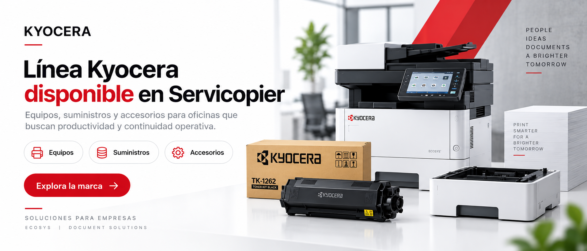Kyocera: equipos, suministros y accesorios