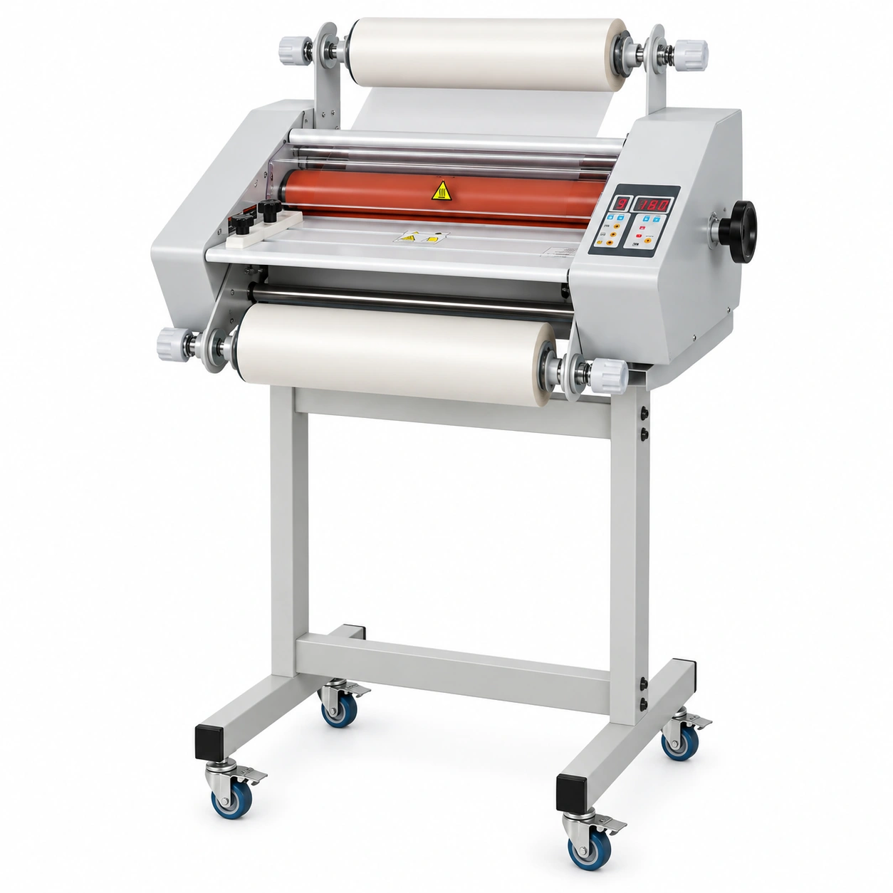 Laminadora de Rollo FM-380, vista frontal oblicua