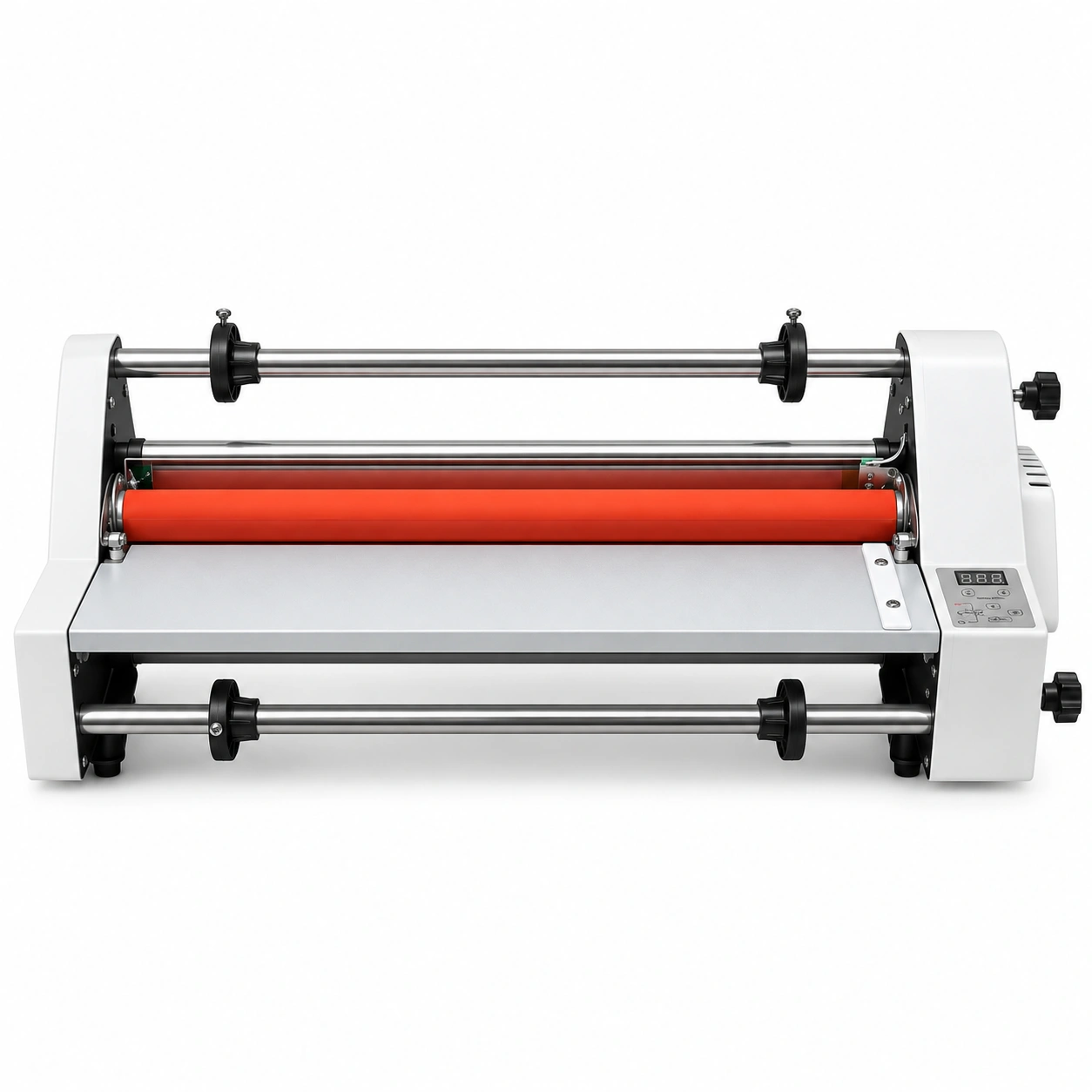 Laminadora de Rollo V480, portada frontal sobre fondo blanco