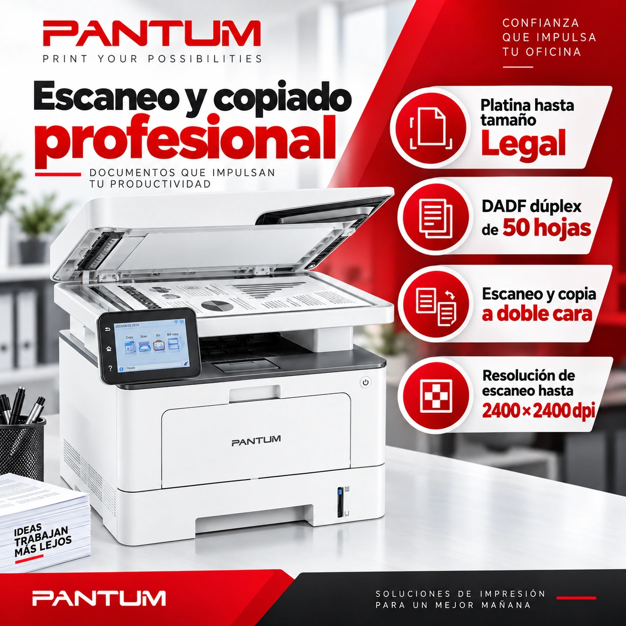 Platina Legal, DADF y escaneo dúplex de Pantum BM5300ADW