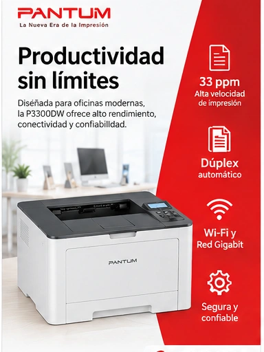Productividad de la impresora Pantum P3300DW