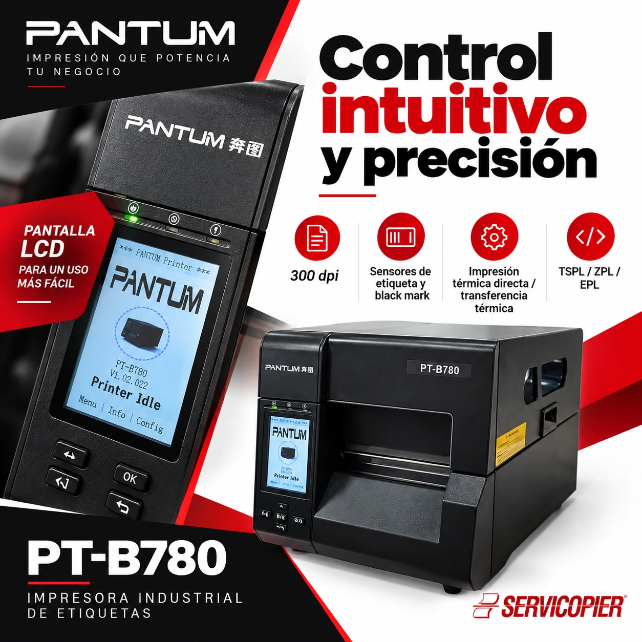 Control intuitivo y precisión de Pantum PT-B780